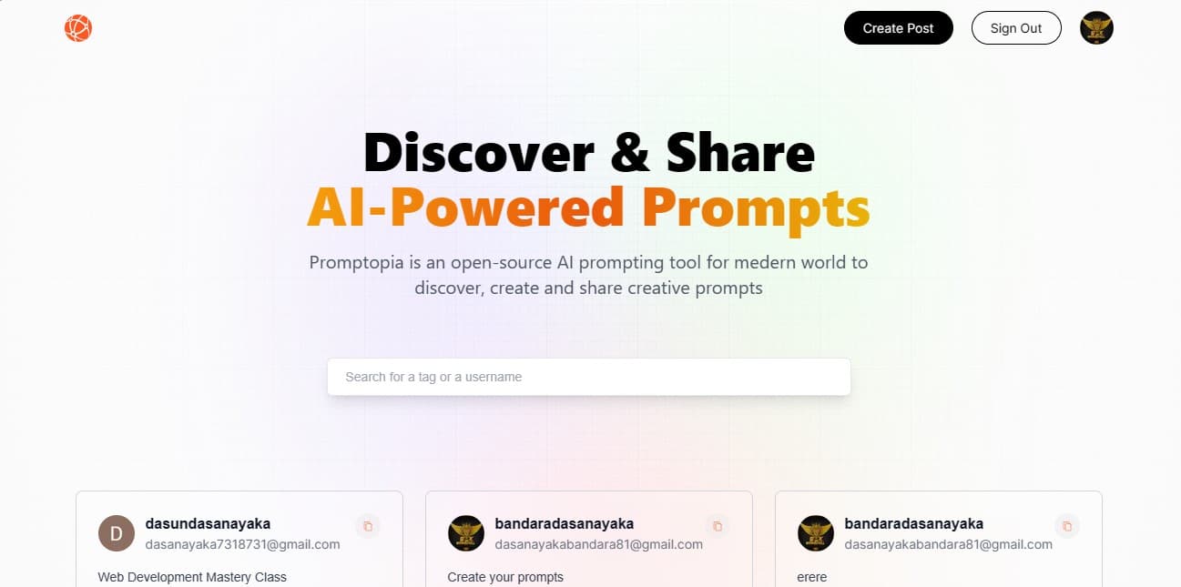 Promptopia AI Prompting Application